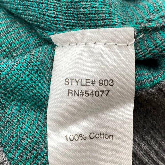 CAbi Gray & Green Cotton Cardigan | Cozy V-Neck Design - Picture 5 of 7